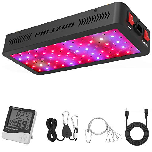 Phlizon 600W Led Grow Light Led Wachstumslicht mit LEDs Vollspektrum Pflanzenlicht Doppelschalter Wachstums LED für Zimmerpflanzen Gemüse und Blumen von Phlizon