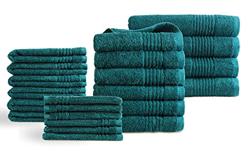 PHLOX Handtuch Set 22-teilig – 100% Baumwolle – Oeko-Tex Zertifiziert | 600 g/m² – Weiche & saugfähige Qualität – Inklusive 4X Badetuch, 6X handtücher Set, 6X Gästetüchern, 6X washcloths (Mosaic) von PHLOX