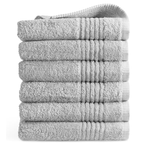 PHLOX Handtuch Set 50 x 100 cm – (6 Stück) 100% Baumwolle Badehandtücher – Oeko-Tex Made in Green Zertifiziert | 600 g/qm | Weiche & Saugfähige Badetücher Set – Premium Qualität - Hell Grau PHLOX Handtuch Set 50 x 100 cm – (6 Stück) 100% Baumwolle Badehandtücher – Oeko-Tex Made in Green Zertifiziert | 600 g/qm | Weiche & Saugfähige Badetücher Set – Premium Qualität - Hell Grau von PHLOX