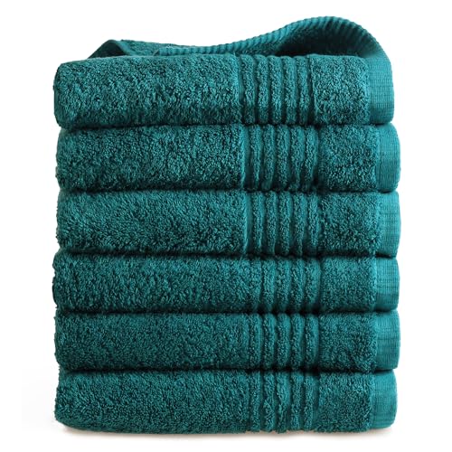 PHLOX Handtuch Set 50 x 100 cm – (6 Stück) 100% Baumwolle Badehandtücher – Oeko-Tex Made in Green Zertifiziert | 600 g/qm | Weiche & Saugfähige Badetücher Set – Premium Qualität - Mosaic von PHLOX