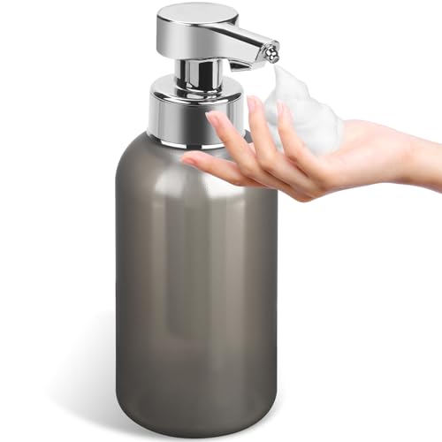 Phneems Seifenspender Automatisch Elektrische Seifenspender Sensor Mit Sensor Seifenspender Automatischer Schaum Soap Dispenser Automatic No Touch Schaumspender FüR Bad,KüChe,BüRo 450ML Grau von Phneems