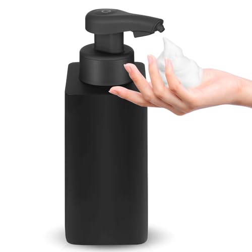 Phneems Seifenspender Automatisch Elektrische Seifenspender Sensor Mit Sensor Seifenspender Automatischer Schaum Soap Dispenser Automatic No Touch Schaumspender FüR Bad,KüChe,BüRo Schwarz von Phneems
