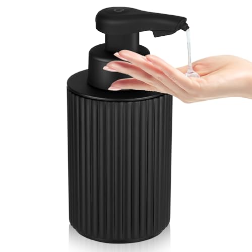 Phneems Seifenspender Automatisch Elektrischer Automatic Soap Dispenser Mit Sensor No Touch Sensor Automatischer Seifenspender FüR Bad,KüChe,BüRo USB Schwarz von Phneems