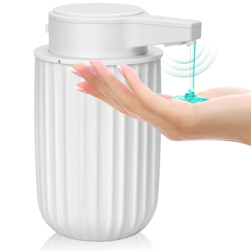 Seifenspender Automatisch Elektrischer Seifenspender Mit Sensor 3 Stufen Verstellbar Soap Dispenser Automatic SpüLmittelspender USB-Aufladung IPX5 Waterproof FüR Bad KüChe Weiß von Phneems