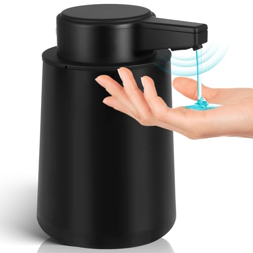 Phneems Seifenspender Automatisch Elektrischer Seifenspender mit Sensor 3-Stufen verstellbar Soap Dispenser Automatic SpüLmittelspender USB-Aufladung IPX5 Waterproof FüR Bad Küche Schwarz von Phneems