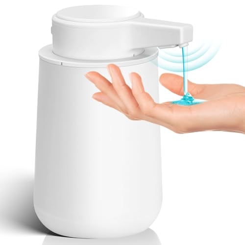 Phneems Seifenspender Automatisch Elektrischer Seifenspender mit Sensor 3-Stufen verstellbar Soap Dispenser Automatic SpüLmittelspender USB-Aufladung IPX5 Waterproof FüR Bad Küche Weiß von Phneems