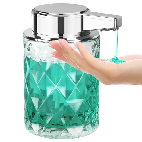 Phneems Seifenspender Automatisch Glas Elektrischer Seifenspender Mit Sensor 3 Stufen Verstellbar Soap Dispenser Automatic SpüLmittelspender USB-Aufladung IPX5 Waterproof FüR Bad KüChe Gel von Phneems