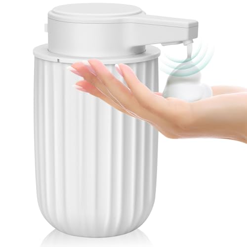 Seifenspender Automatisch Schaumseifenspender Elektrischer Seifenspender Mit Sensor 250ML Soap Dispenser Automatic USB-Aufladung IPX5 Waterproof FüR Bad KüChe Weiß von Phneems