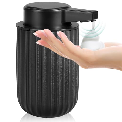 Seifenspender Automatisch Schaumseifenspender Elektrischer Seifenspender Mit Sensor 250ML Soap Dispenser Automatic USB-Aufladung IPX5 Waterproof FüR Bad KüChe Schwarz von Phneems