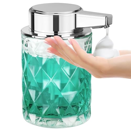 Phneems Seifenspender Automatisch Schaumseifenspender Glas Elektrischer Seifenspender mit Sensor USB-Aufladung IPX5 Waterproof FüR Bad KüChe von Phneems