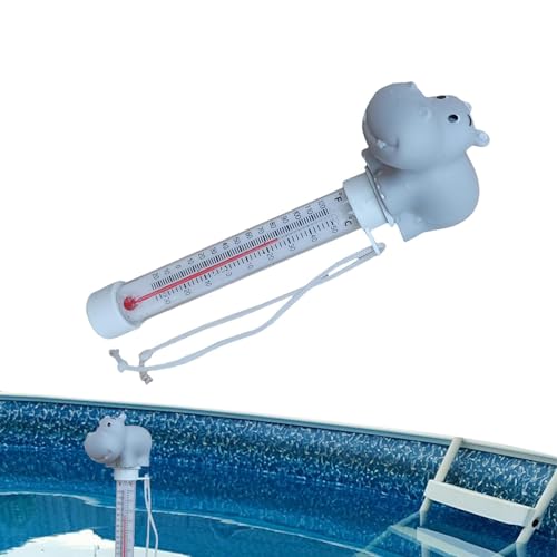 PhnkjGh Animals Pool-Temperaturmonitor, Poolschwimmer-Temperaturmesser,Boje Cartoon Float Gauge - Großes, einfach und genau ablesbares Wassertemperaturmessgerät für Spas und Aquarien von PhnkjGh