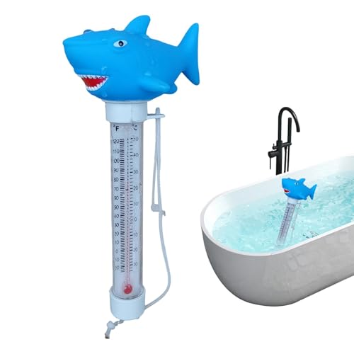 PhnkjGh Pool-Schwimmtemperaturmesser, schwimmender Pool-Temperaturmesser - Boje Cartoon Float Gauge - Tragbarer Temperaturmonitor für Außen- und Innenschwimmbäder von PhnkjGh