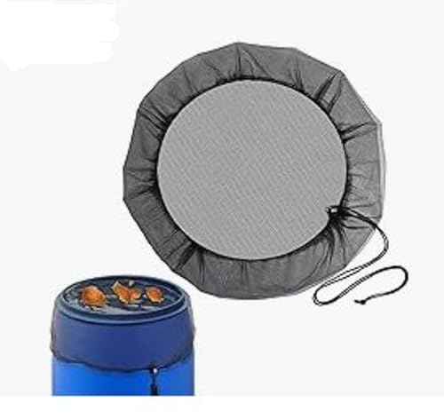 100 Stück Laubsammeleimer, Garten Regentonnennetz Abdeckung Mit Gummizug Regentonnen Schutznetz Mückenschu Verstellbares Regentonnennetz, Regentonne Schutzabdeckung Schutz Vor Laub Stechmücken von PhnkjGh