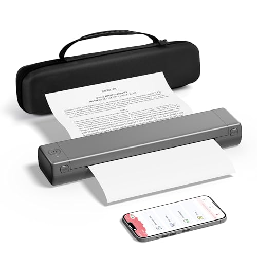 PhoFuta M08F Mobiler Drucker A4 für Unterwegs Thermodrucker A4, Bluetooth Tragbarer Drucker - Tattoo Drucker, Mit 10 Blatt Thermopapier A4, kompatibel mit Handy und Laptop, mit 1 Aufbewahrungsbox PhoFuta M08F Mobiler Drucker A4 für Unterwegs Thermodrucker A4, Bluetooth Tragbarer Drucker - Tattoo Drucker, Mit 10 Blatt Thermopapier A4, kompatibel mit Handy und Laptop, mit 1 Aufbewahrungsbox von PhoFuta