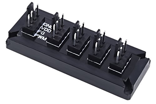 Phobya 1011223-Teiler Kabel schwarz Trenner oder Schalterprogramm von Kabeln – Rückenriemen oder Switches von Kabeln (schwarz, 1 x 4-polig PWM, 4 x Pin PWM) von Phobya