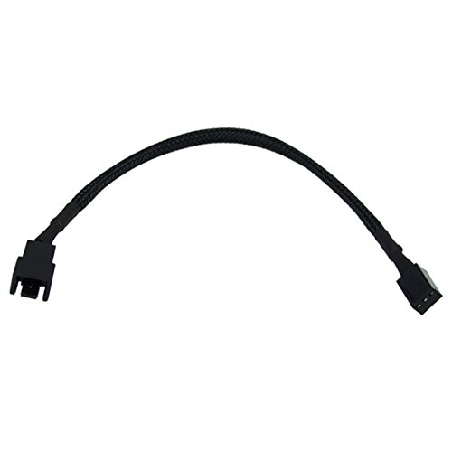 Phobya Adapter 3Pin (12V) auf 3Pin (9V) 20cm - Schwarz Kabel Lüfterkabel und Adapter von Phobya