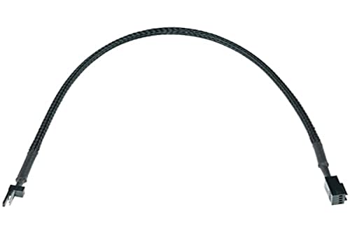 Phobya Adapter 3Pin (Buchse) auf 4Pin PWM (Stecker) 30cm - Schwarz Kabel Lüfterkabel und Adapter von Phobya