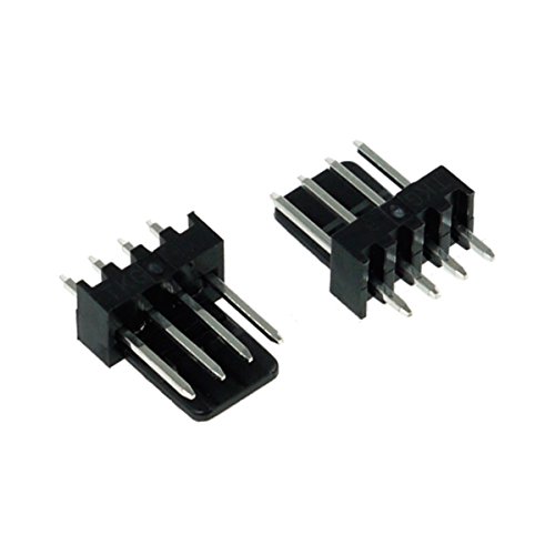 Phobya Fan Power Connector 4Pin PWM Buchse - 2 Stück Black Kabel Connector von Phobya