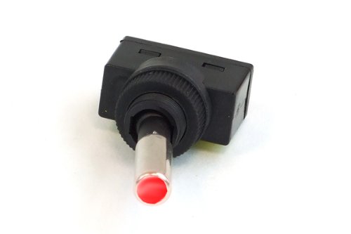 Phobya Kippschalter - LED rot - 1-polig AN/AUS schwarz (3pin) Wasserkühlung Überwachung von Phobya