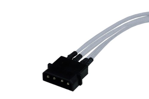 Phobya Multi SATA Strom Anschlusskabel (4X) - einzeln gesleevt - Weiß Kabel SATA Kabel von Phobya