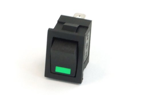 Phobya Wippschalter Eckig - LED grün - 1-polig AN/AUS schwarz (3pin) Wasserkühlung Überwachung von Phobya