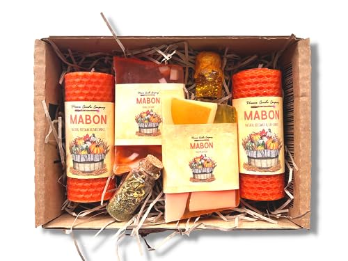 Magische Mabon Eventbox mit Altarkerzen, Seife, Kerzen-Dressing-Set, Salböl und Leitfäden von Phoenix Candle Company