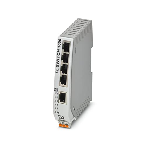 Phoenix Contact FL SWITCH 1000 Ethernet-Switch, 5 x RJ45 / 10/100Mbit/s, bis 100m für DIN-Schienen, 24V dc von PHOENIX CONTACT