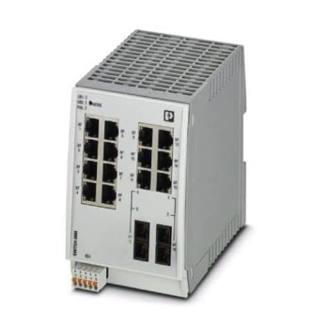 PHOENIX CONTACT FL SWITCH 2214-2FX SM Managed Switch 2000, 14 RJ45-Ports 10/100 MBit/s, 2 SC-Singlemode 100 MBit/s, Schutzart: IP20, PROFINET Conformance-Class B von PHOENIX CONTACT