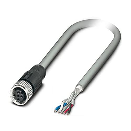 PHOENIX CONTACT SAC-5P-2.0-924/FS SCO CANopen Bussystem-Kabel, DeviceNet, 5 Polig, Geschirmt, Freies Leitungsende, Kodierung A, 2m Kabellänge, Steckverbinder Ungeschirmt, Grau von PHOENIX CONTACT