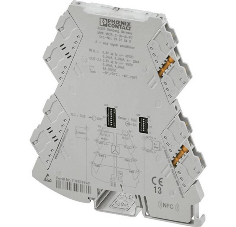 Phoenix Contact Sensor Konfigurierbarer 3-Wege-Trennverstärker Phoenix Contact MINI MCR-2-UI-, (MINI MCR-2-UI-UI-PT) von Phoenix Contact