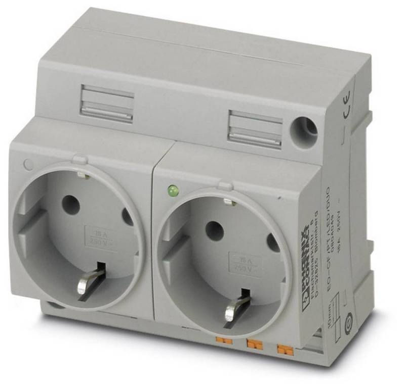 Phoenix Contact Steckdose Doppelsteckdose für Hutschiene von Phoenix Contact