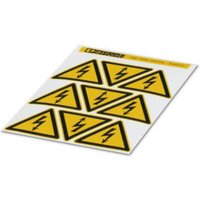 Phoenix Contact 0830434 Warnschild Achtung Folie selbstklebend 50mm DIN 61010-1 5St. von Phoenix Contact