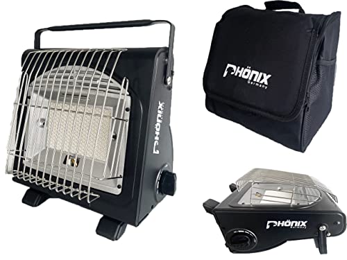 PHönix PH-100 Heizstrahler Gasheizung 1,7 KW Gasstrahler Keramik Camping Heizung Gaskocher + Tasche von Phönix Germany