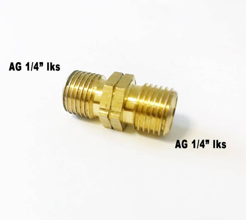 Phönix Germany Anschlussstück Verbindungsstück Gasschlauch Verbinder 1/4"lks x 1/4"lks, (1/4 " Außengewinde (links) x 1/4" Außengewinde (links), 1-tlg), Verbinder Gasschlauch von Phönix Germany