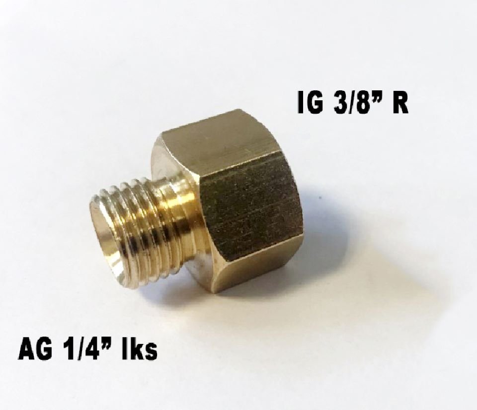 Phönix Germany Anschlussstück Verbindungsstück Übergang IG 3/8" R x AG 1/4" lks, (Verbindungsstück Übergang IG 3/8" R x AG 1/4" lks, 1-tlg), 1/4 " Außengewinde (links) x 3/8" Innengewinde (rechts) von Phönix Germany