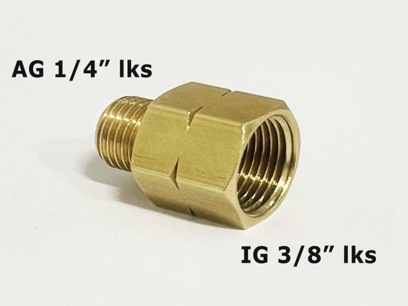 Phönix Germany Anschlussstück Verbindungsstück Übergang IG 3/8" links x AG 1/4" links, (Verbindungsstück Übergang IG 3/8" links x AG 1/4" links Gasadapter, 1-tlg), Verbindungsstück Übergang IG 3/8" links x AG 1/4" links von Phönix Germany