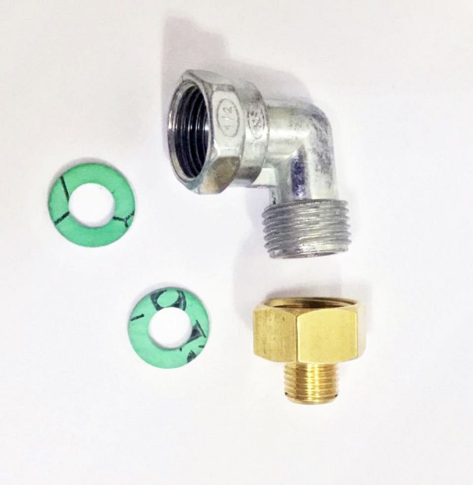 Phönix Germany Anschlussstück gs(a)+winkel90, (4-tlg), Übergang / LPG Adapter/Verbindungswinkel 90° 1/2" Rechts von Phönix Germany