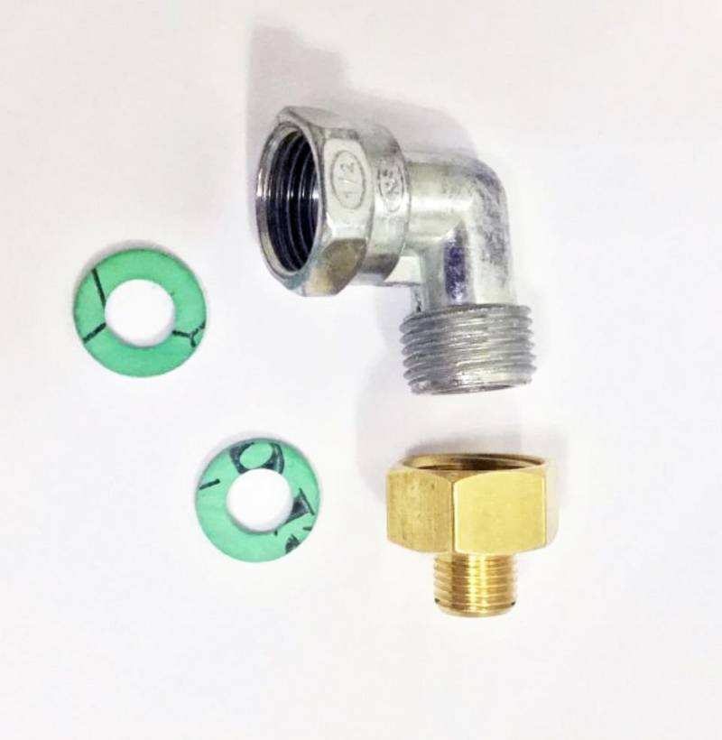 Phönix Germany Anschlussstück gs(a)+winkel90, (4-tlg), Übergang / LPG Adapter/Verbindungswinkel 90° 1/2" Rechts von Phönix Germany