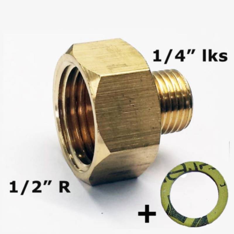 Phönix Germany Anschlussstück gs-a, (2-tlg), Übergang 1/2" R x 1/4" lks LPG Gas Adapter für Gaskocher Gasschlauch von Phönix Germany