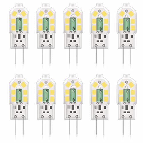 G4 LED Lampen,Kaltweiß 6500K,Ersatz 20W Halogenlampen,Leuchtmittel Stiftsockellampe Glühbirne, 2W 200lm 12V AC/DC, Kein Flackern Nicht Dimmbar -10 Pack… von Phoenix-LED