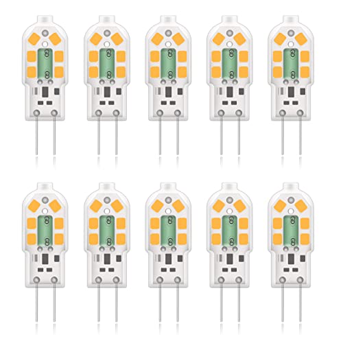 G4 LED Lampen,Ersatz 20W Halogenlampen,2W 200lm 12V AC/DC Warmweiß 3000K,Leuchtmittel Stiftsockellampe Glühbirne,Kein Flackern Nicht Dimmbar -10 Pack von Phoenix-LED