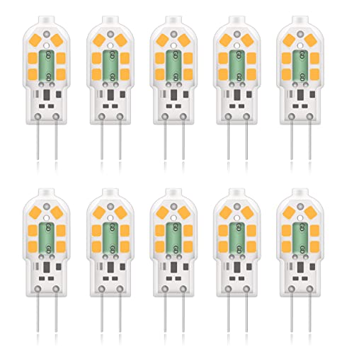 Phoenix-G4 LED Lampen, Birnen 2W 200lm 12V AC/DC Warmweiß 3000K,Leuchtmittel Stiftsockellampe Glühbirne Ersatz 20W Halogenlampen, Kein Flackern Nicht Dimmbar -10 Pack von Phoenix-LED