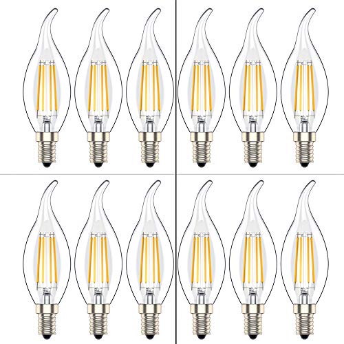 Phoenix-LED GlüHbirne E14 Led Kerzen,4W Ersetzt 40Watt,Warmweiß 2700K, 400lm,12er-Pack von Phoenix-LED