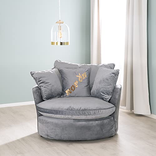 phoenix group Playboy Drehsessel Eloise inkl Kissen, Grau von phoenix group
