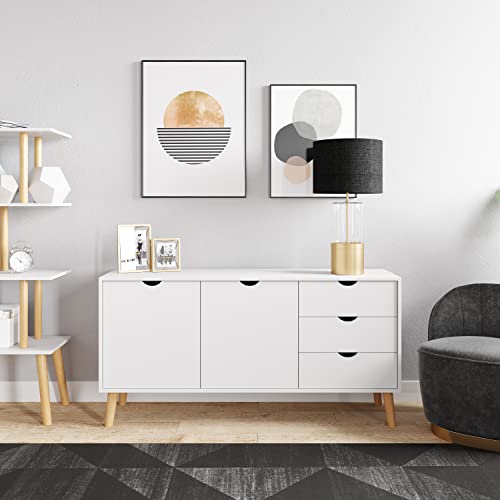 Phoenix Group Scandi Sideboard, Holzwerkstoff, Weiß, 150cm von Phoenix Safe