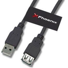 Phoenix Technologies - Cable Phoenix USB 2.0 A Macho A HEMBRA 5M Negro von Phoenix Technologies