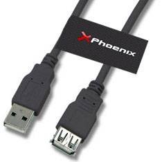 Phoenix Technologies - Cable Phoenix USB 2.0 A Macho A HEMBRA 5M Negro von Phoenix Technologies