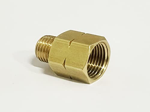 Verbindungsstück Übergang IG 3/8" links x AG 1/4" links Reduzierstück Gas Adapter aus Messing für Gasschlauch 1/4, Gaskocher von Phönix Germany