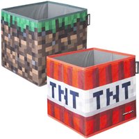 MINECRAFT - Aufbewahrungsboxen im 2er Set, faltbare Stoffboxen von Phoenix