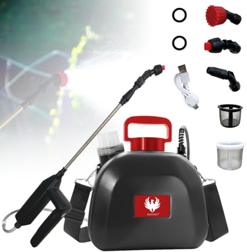 PHOENIX - Drucksprüher 5 Liter Easy Sprayer – Gartensprüher mit wiederaufladbarem Akku mit 3 Stunden Akkulaufzeit, Sprühgerät mit DREI Düsen (Kegel, Fächer, Duschstrahle), leicht, robust von Phoenix